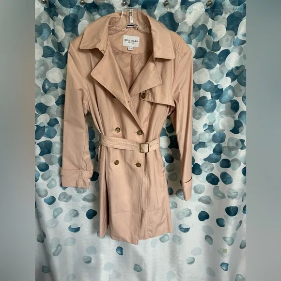 Cole Haan Women's Classic Belted Trench Coat - Sz XL - EUC - Picture 3 of 8